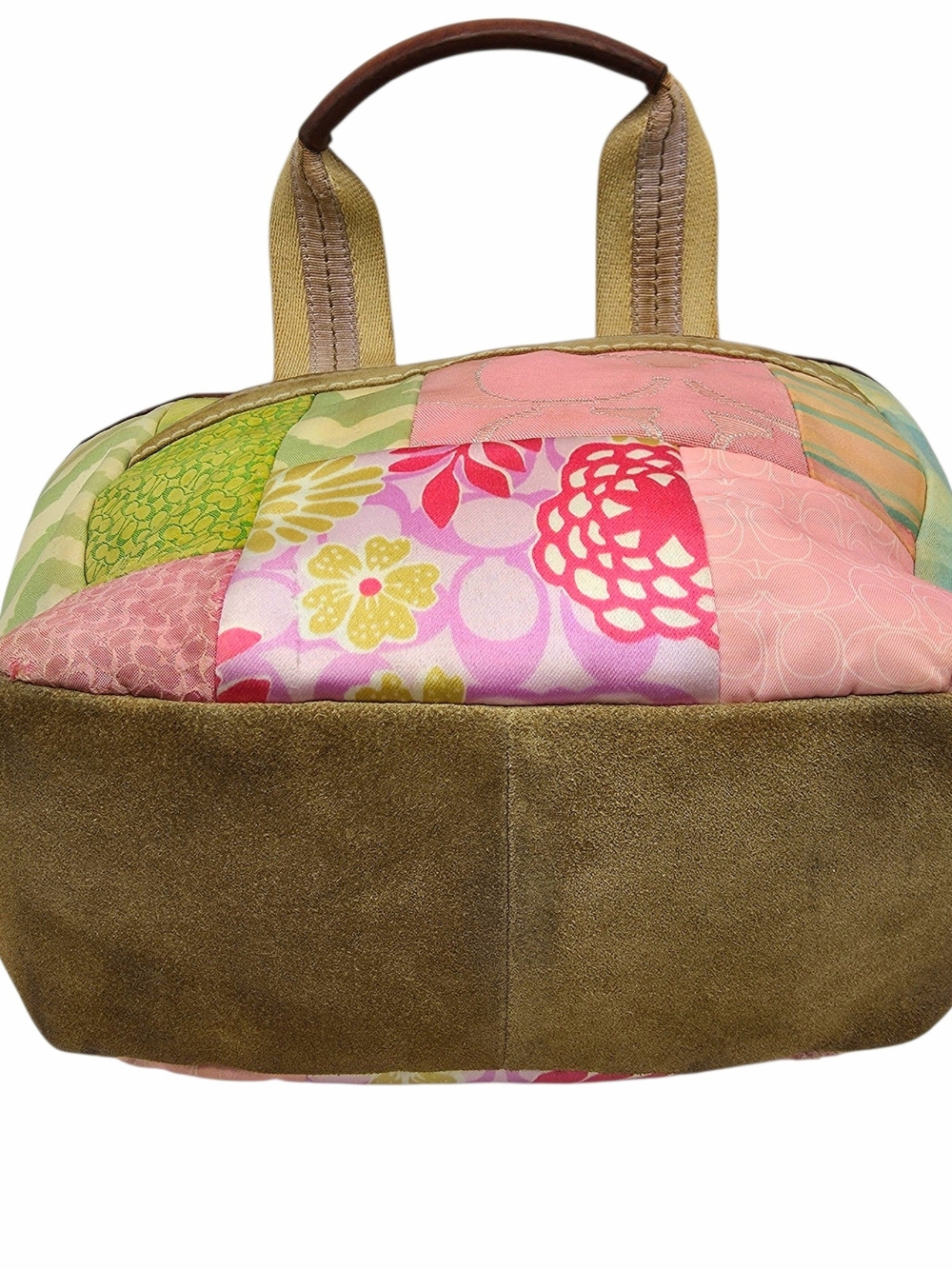 Y2K Coach Patchwork Hampton Mini Tote Bag in Spring Pastel Multicolor - Picture 3 of 10
